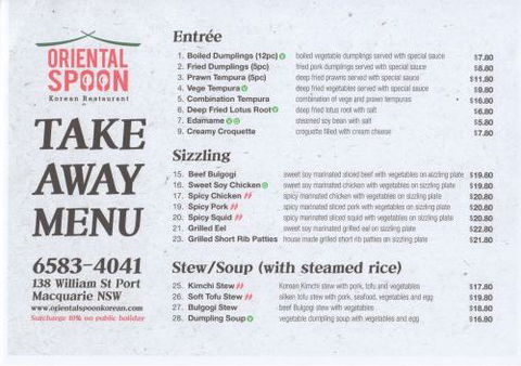 Oriental Spoon Korean Restaurant - Accommodation Port Macquarie 0