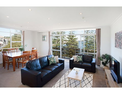 View Of Manly Pines And Waves From Large Apartment - Accommodation Port Macquarie 0