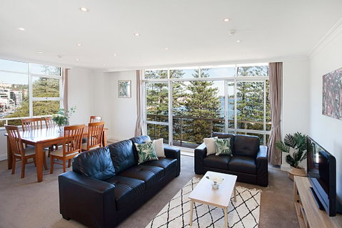 View Of Manly Pines And Waves From Large Apartment - Accommodation Port Macquarie 3