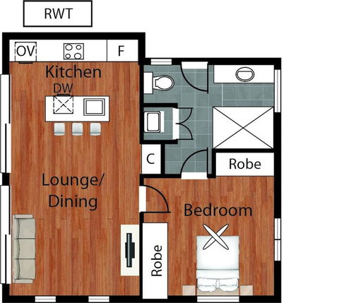 1 Bedroom Sydney Beach Studio - Accommodation Port Macquarie 2