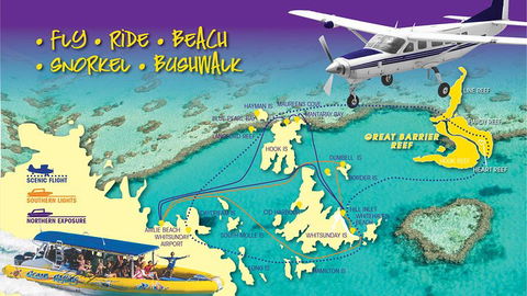 Scenic Flight - Great Barrier Reef, Heart Reef, Whitehaven Beach & Hill Inlet! - Accommodation Port Macquarie 0